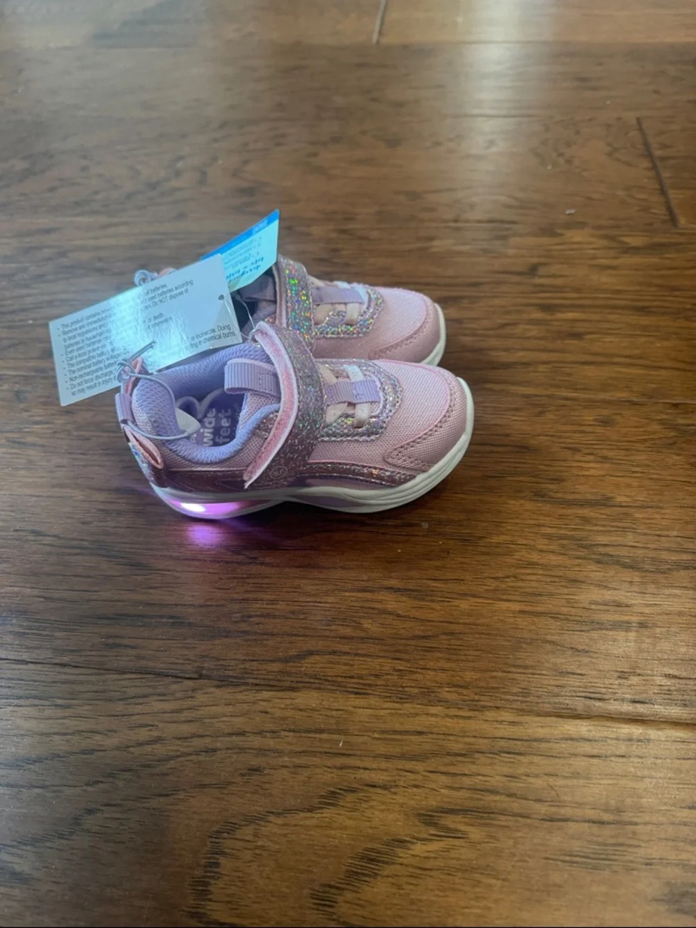 Stride Rite Pink Glitter Light-Up Kids Sneakers